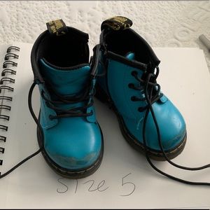 Blue toddler dr martens boots size 5
